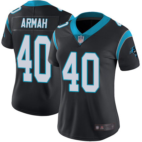 Carolina Panthers Limited Black Women Alex Armah Home Jersey NFL Football 40 Vapor Untouchable